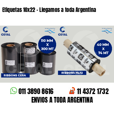 Etiquetas 10x22 - Llegamos a toda Argentina