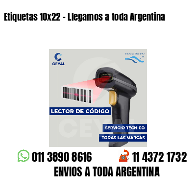 Etiquetas 10x22 - Llegamos a toda Argentina