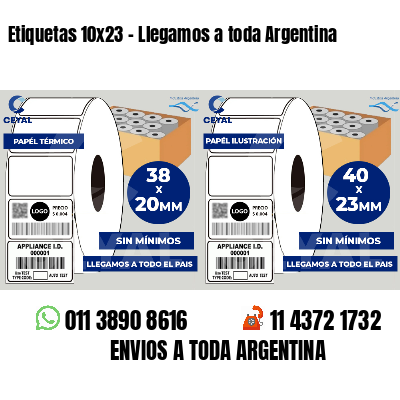 Etiquetas 10x23 - Llegamos a toda Argentina