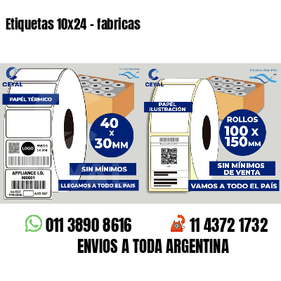 Etiquetas 10x24 - fabricas