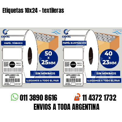 Etiquetas 10x24 - textileras