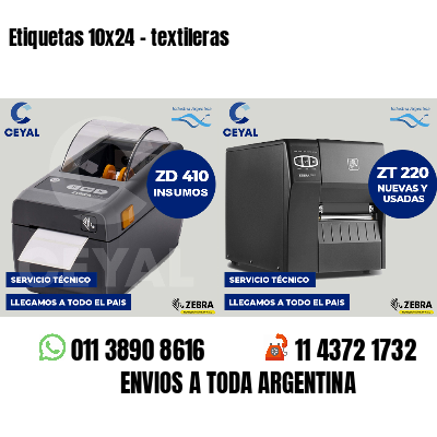 Etiquetas 10x24 - textileras