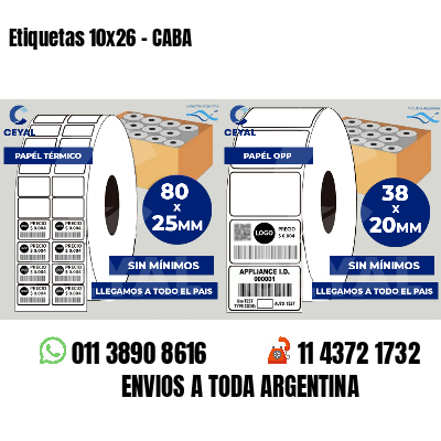 Etiquetas 10x26 - CABA