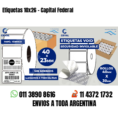 Etiquetas 10x26 - Capital Federal