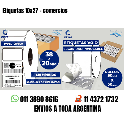 Etiquetas 10x27 - comercios