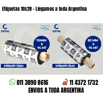 Etiquetas 10x28 - Llegamos a toda Argentina