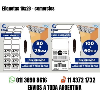 Etiquetas 10x28 - comercios