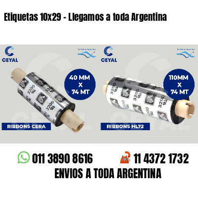 Etiquetas 10x29 - Llegamos a toda Argentina