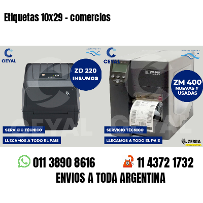 Etiquetas 10x29 - comercios