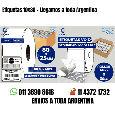 Etiquetas 10x30 - Llegamos a toda Argentina