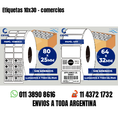 Etiquetas 10x30 - comercios