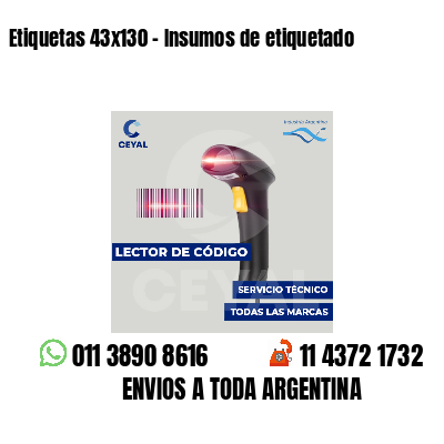 Etiquetas 43x130 - Insumos de etiquetado