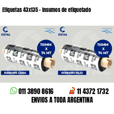 Etiquetas 43x135 - Insumos de etiquetado