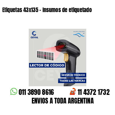 Etiquetas 43x135 - Insumos de etiquetado