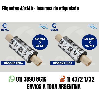 Etiquetas 43x140 - Insumos de etiquetado