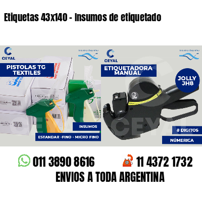 Etiquetas 43x140 - Insumos de etiquetado