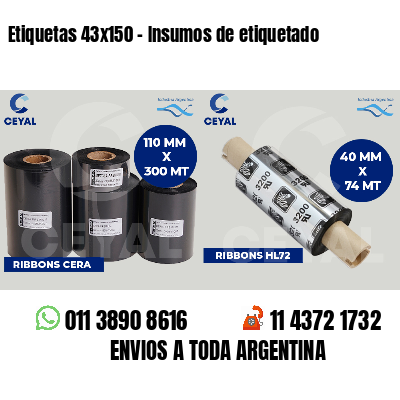 Etiquetas 43x150 - Insumos de etiquetado