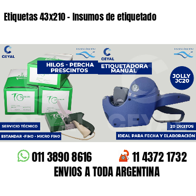 Etiquetas 43x210 - Insumos de etiquetado