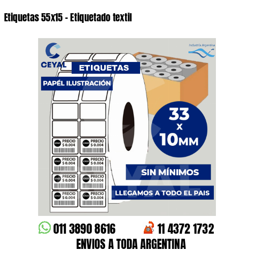 Etiquetas 55×15 – Etiquetado textil