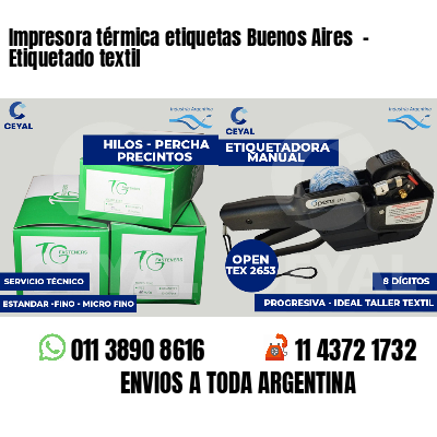 Impresora térmica etiquetas Buenos Aires  - Etiquetado textil