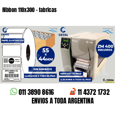 Ribbon 110x300 - fabricas