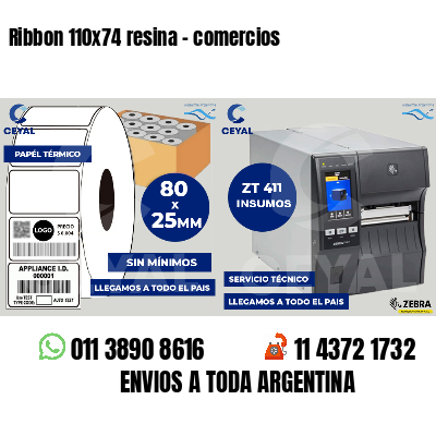 Ribbon 110x74 resina - comercios