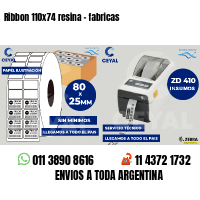 Ribbon 110x74 resina - fabricas