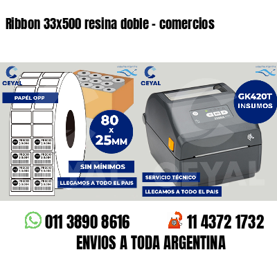 Ribbon 33x500 resina doble - comercios