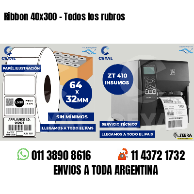 Ribbon 40x300 - Todos los rubros