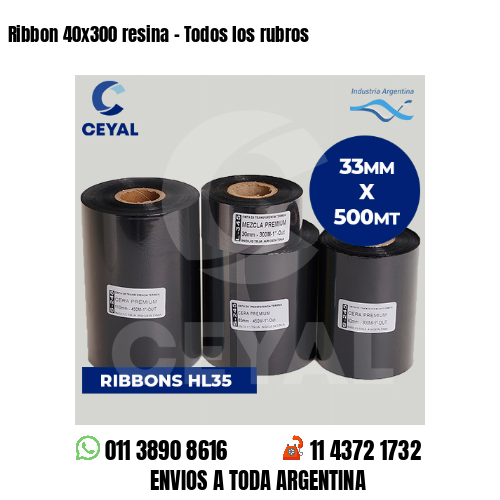 Ribbon 40×300 resina – Todos los rubros