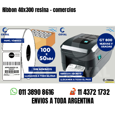 Ribbon 40x300 resina - comercios