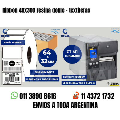 Ribbon 40x300 resina doble - textileras