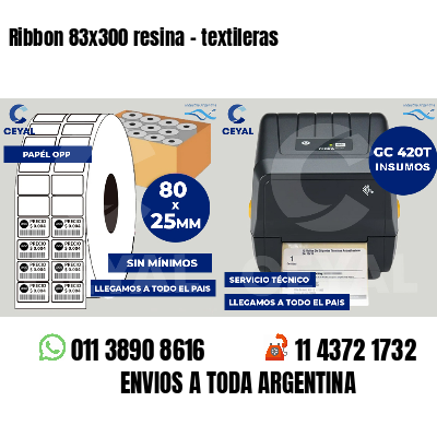 Ribbon 83x300 resina - textileras