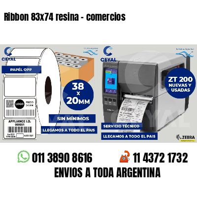 Ribbon 83x74 resina - comercios