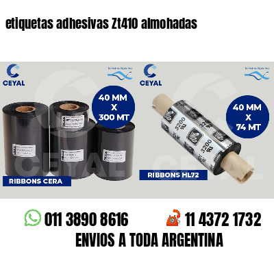 etiquetas adhesivas Zt410 almohadas