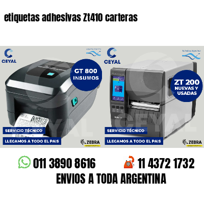 etiquetas adhesivas Zt410 carteras