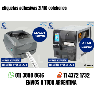 etiquetas adhesivas Zt410 colchones