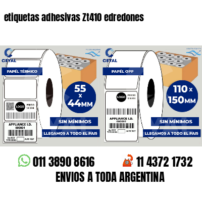 etiquetas adhesivas Zt410 edredones