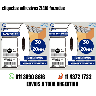 etiquetas adhesivas Zt410 frazadas