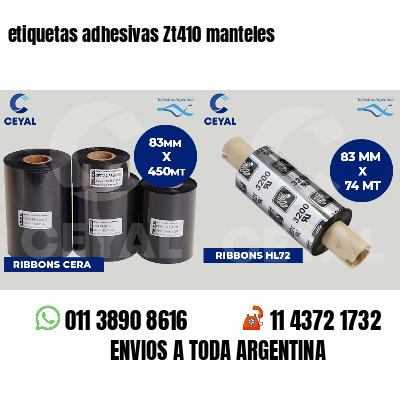 etiquetas adhesivas Zt410 manteles