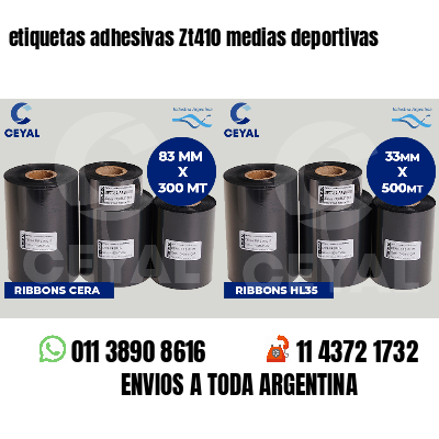 etiquetas adhesivas Zt410 medias deportivas