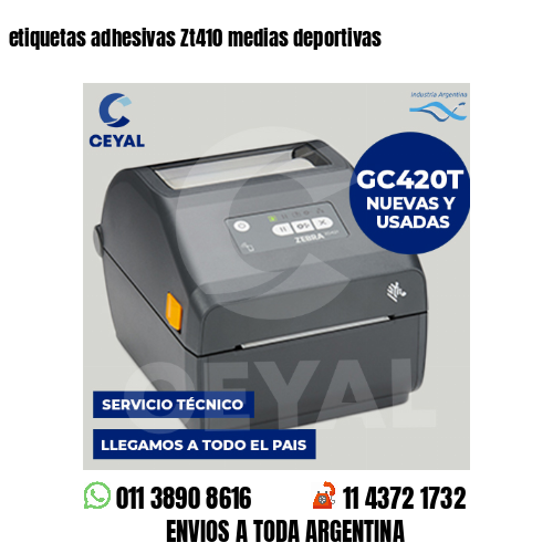 etiquetas adhesivas Zt410 medias deportivas