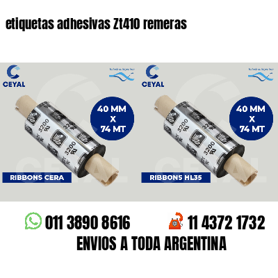 etiquetas adhesivas Zt410 remeras