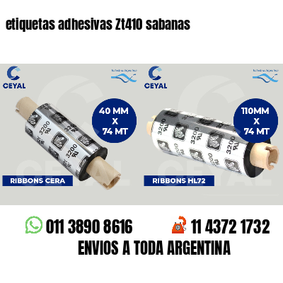 etiquetas adhesivas Zt410 sabanas