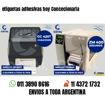 etiquetas adhesivas hoy Concecionaria