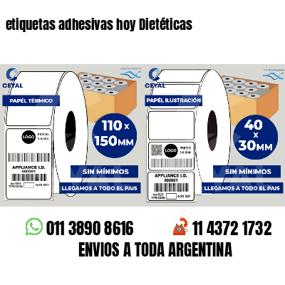 etiquetas adhesivas hoy Dietéticas