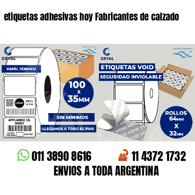 etiquetas adhesivas hoy Fabricantes de calzado