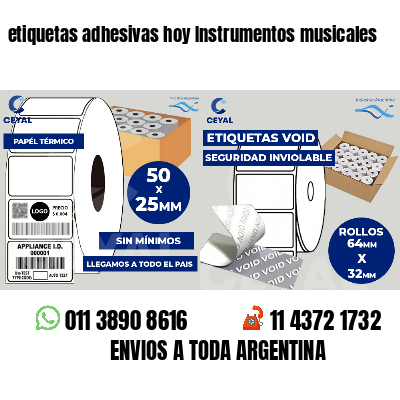 etiquetas adhesivas hoy Instrumentos musicales