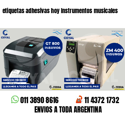 etiquetas adhesivas hoy Instrumentos musicales