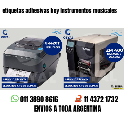 etiquetas adhesivas hoy Instrumentos musicales